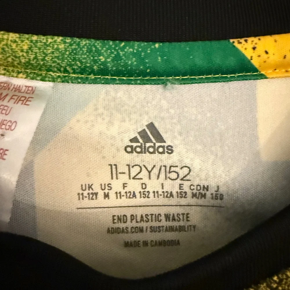 Adidas Arsenal FC 2022-23 Pre-Match Jersey Youth Medium 11-12Y Yellow Green - Picture 2 of 9